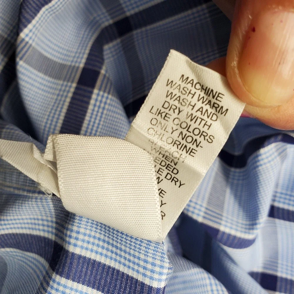 Banana Republic Shirt Men XL Multi Plaid Non-Iron Classic Fit Collared Button-Up
